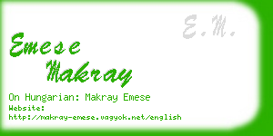 emese makray business card